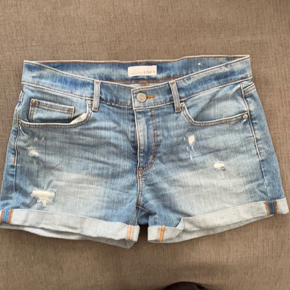 Light denim shorts